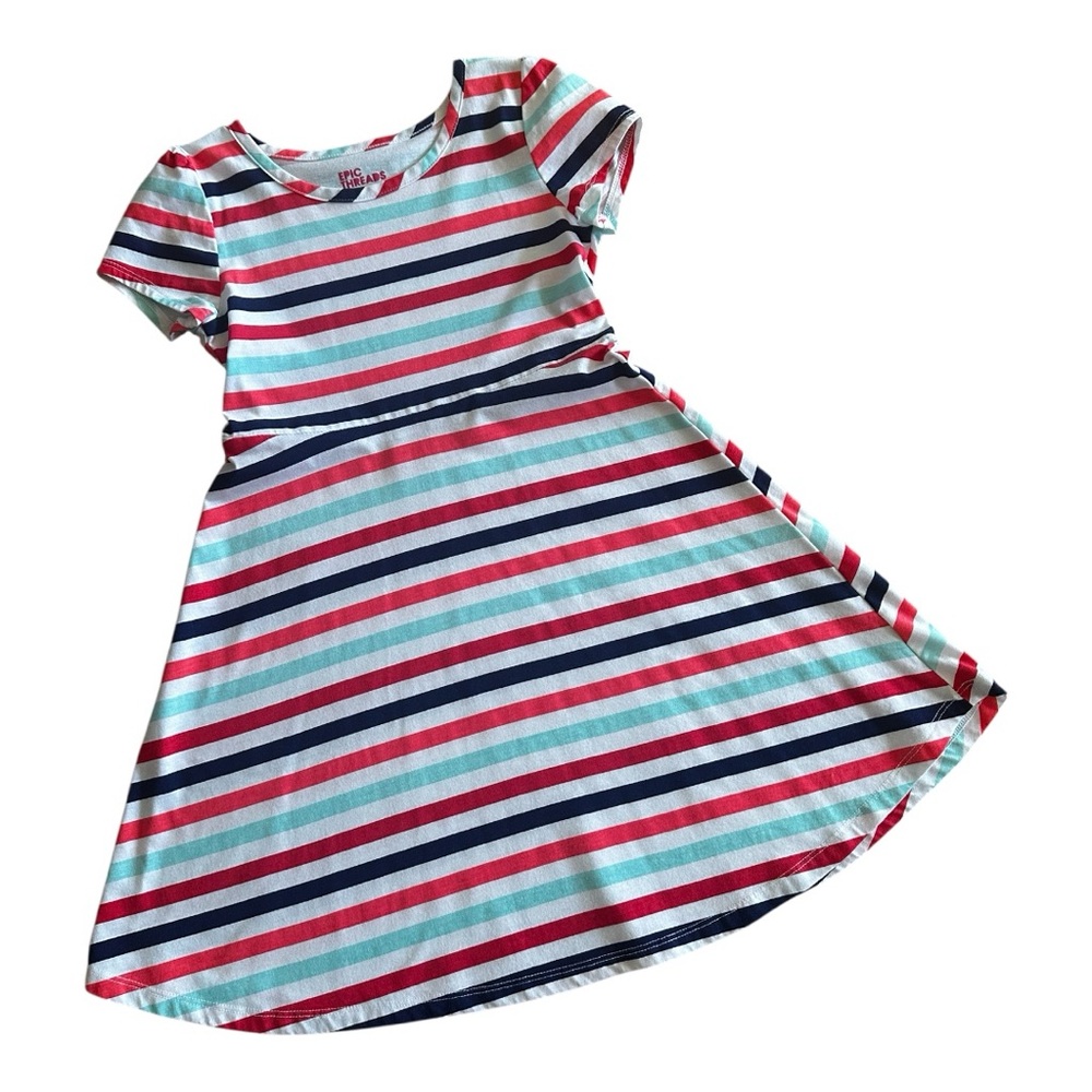 Epic Threads Red and Blue A-Line Dress, size 6X